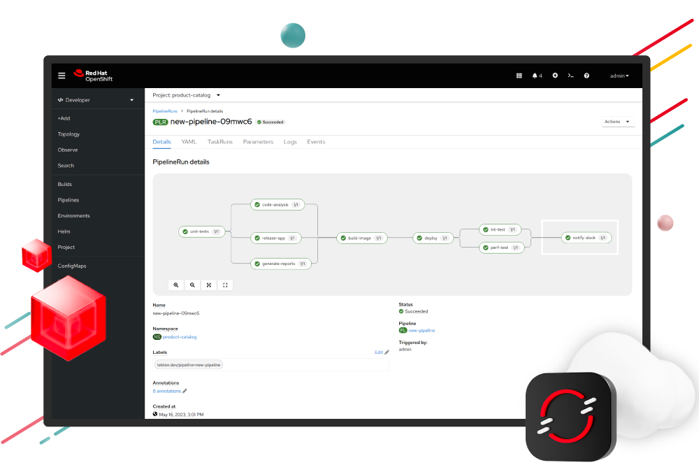 Openshift Product Screen
